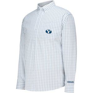 Brigham Young University BYU White Grey Shirt L